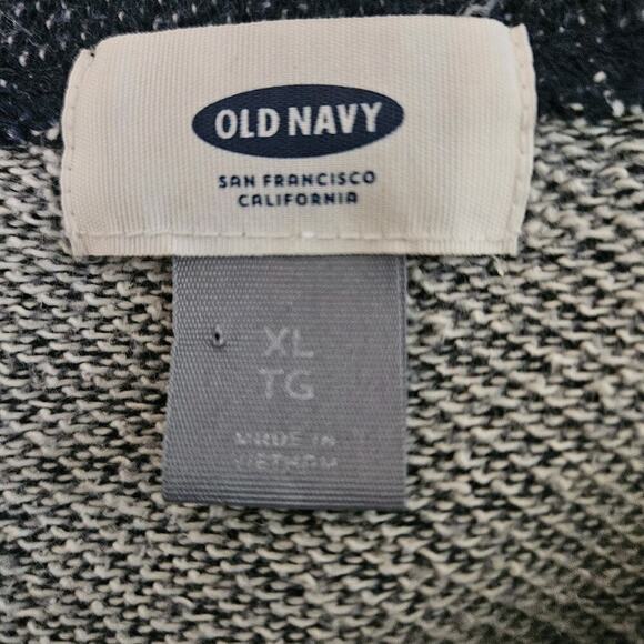 Old Navy Aztec Print Knit Pullover Top Blue Beige Size XL Cotton Blend Soft L/S - Picture 7 of 7